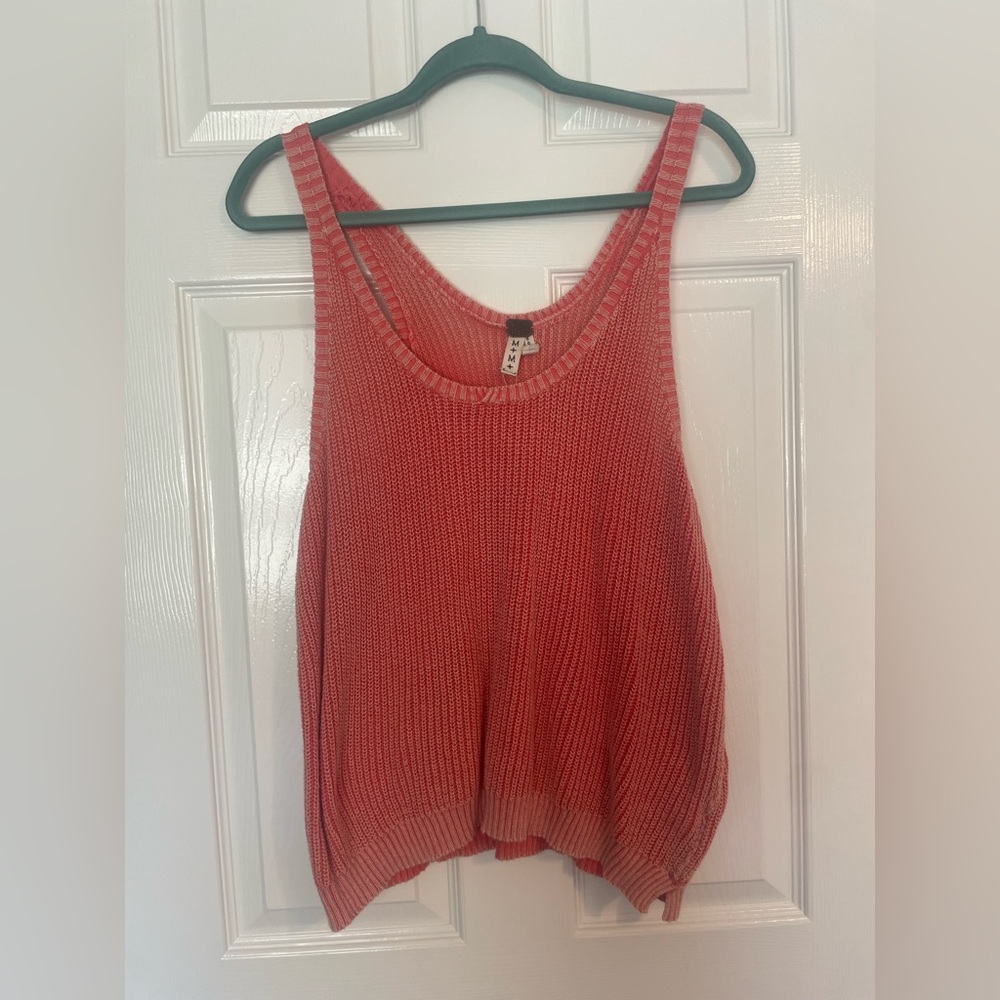 We the free Orange Tank knitted
